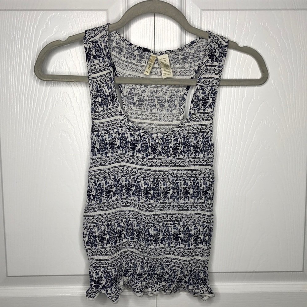White & Blue Tank Top